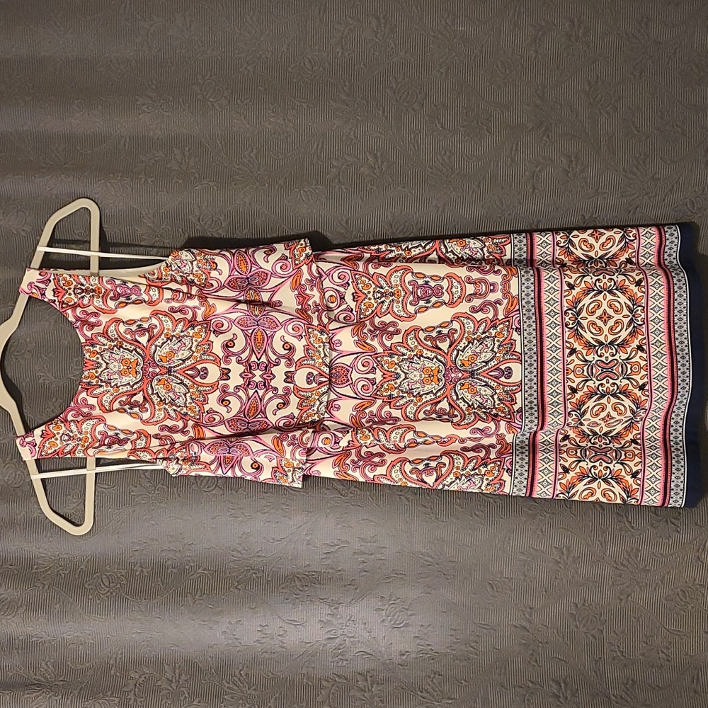 Vince Camuto Popover Paisley Tank Top Dress - Picture 1 of 4